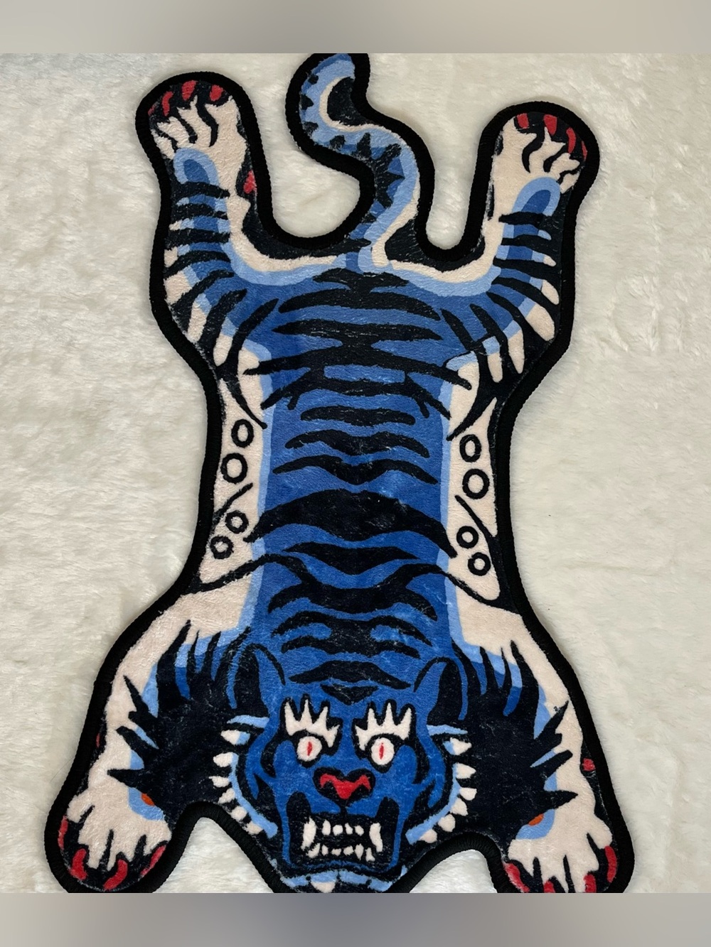 Tibetan Tiger Rug Blue Tiger 27 in